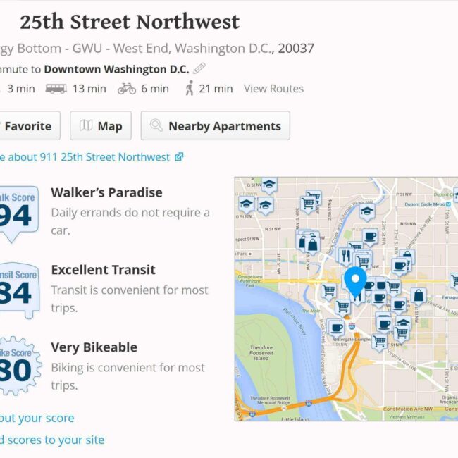 Walker’s and biker’s paradise with excellent transit rating.