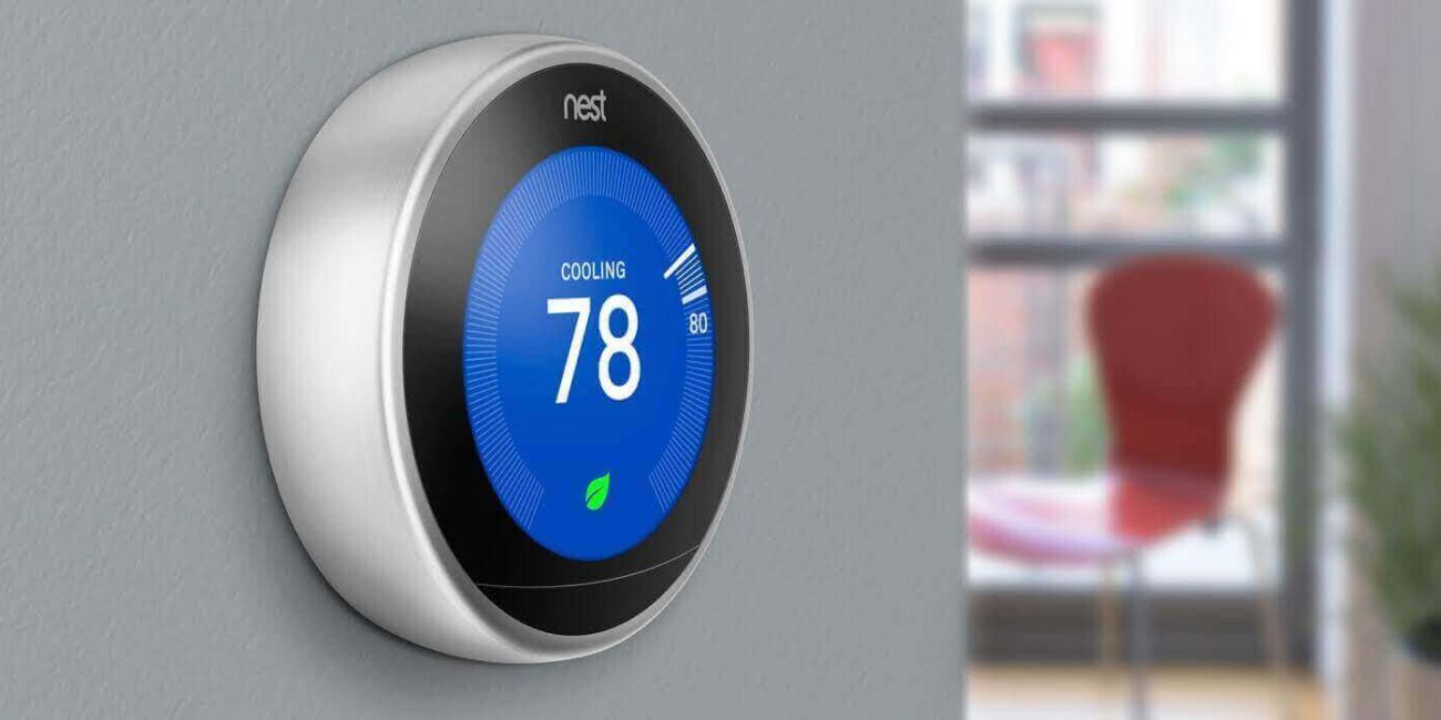 Nest thermostat for heating and cooling.