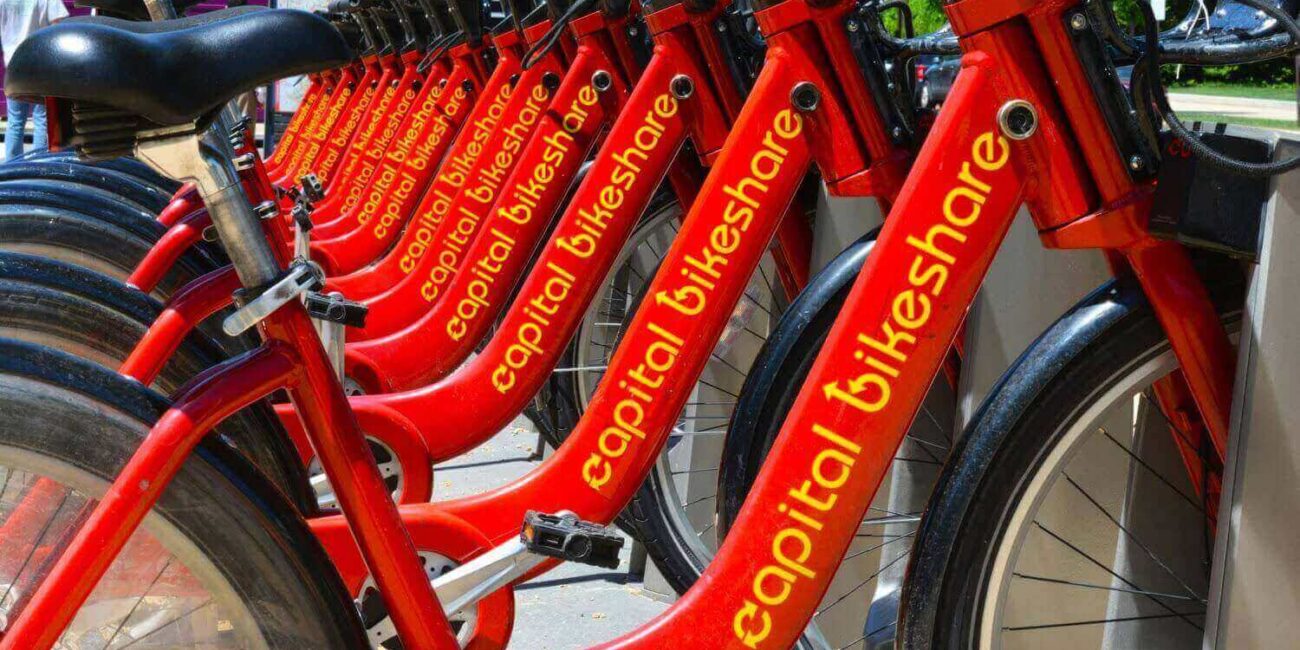 Bike rentals available throughout the neighborhood.